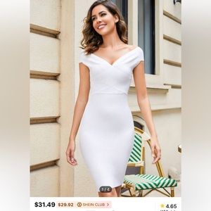 Cross wrap solid bandage dress